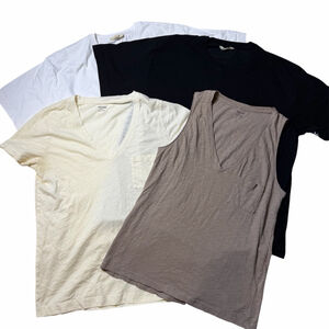 Madewell Cotton Tee Bundle (4)Women’s size Small Elevated Basics